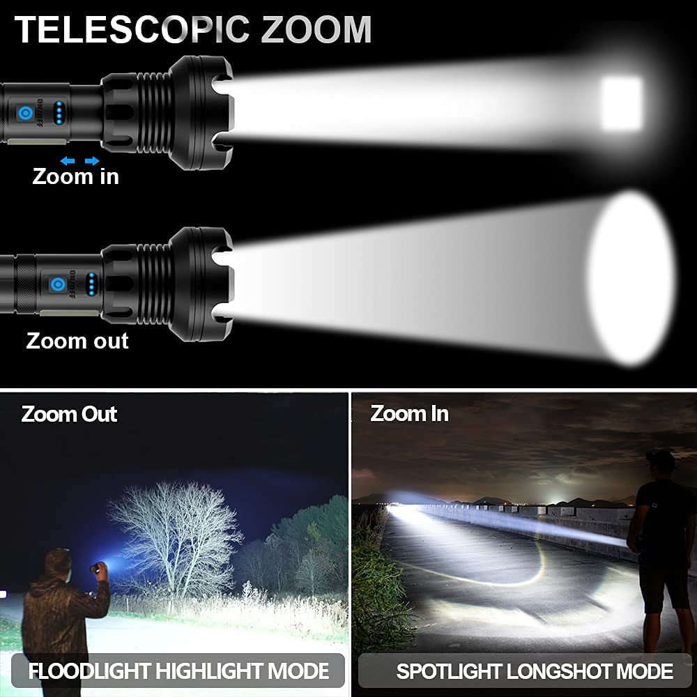 💥Christmas Sale 50% OFF🔦20000 Lumen Tactical Flashlight-Extreme Beam & Power Bank Function⚡