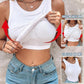 🔥 Promotion - 50% off✨ Women's ribbed knit tank top with shelf bra