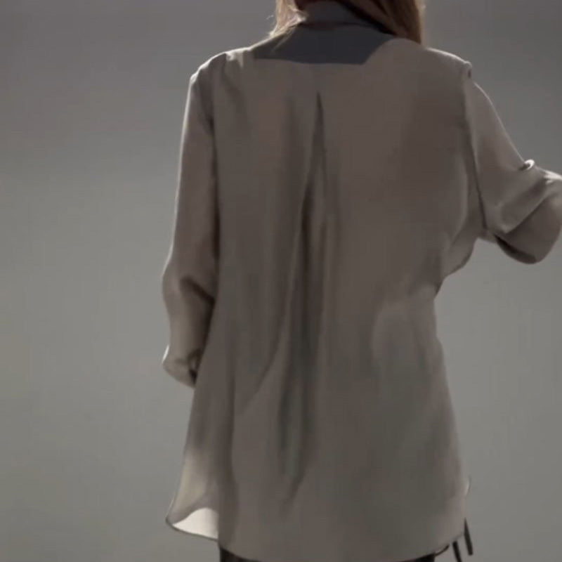 ⏳Time-limited Special⏰Fashion Patchwork Irregular Lace-Up Shirt & Pants(Two-Piece Set)