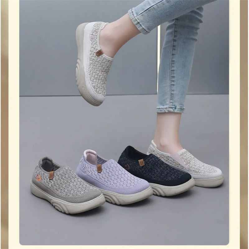 🎁Women's Slip-On Knit Walking Shoes