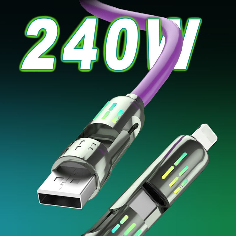 🔥Limited time 50% off🔥240W⚡4-in-1 High-Speed Transfer Fast Charging Cable