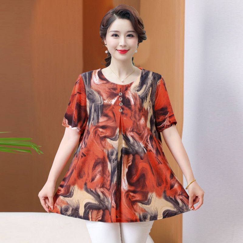 Women's Fashion Printed Plus Size Top