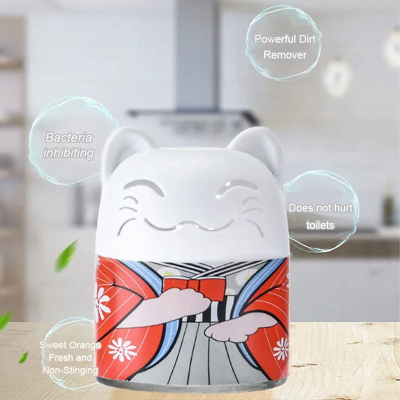 💥Hot Sale🔥Lucky Cat Toilet Cleaner Block Bottle