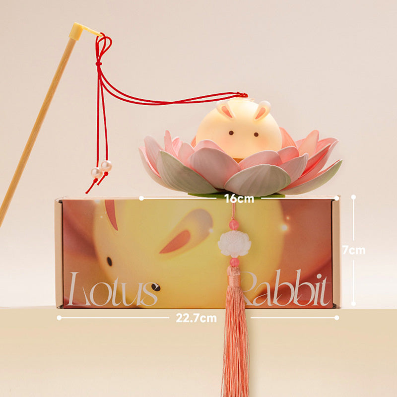 Handmade DIY Handheld Rabbit Lotus Lantern