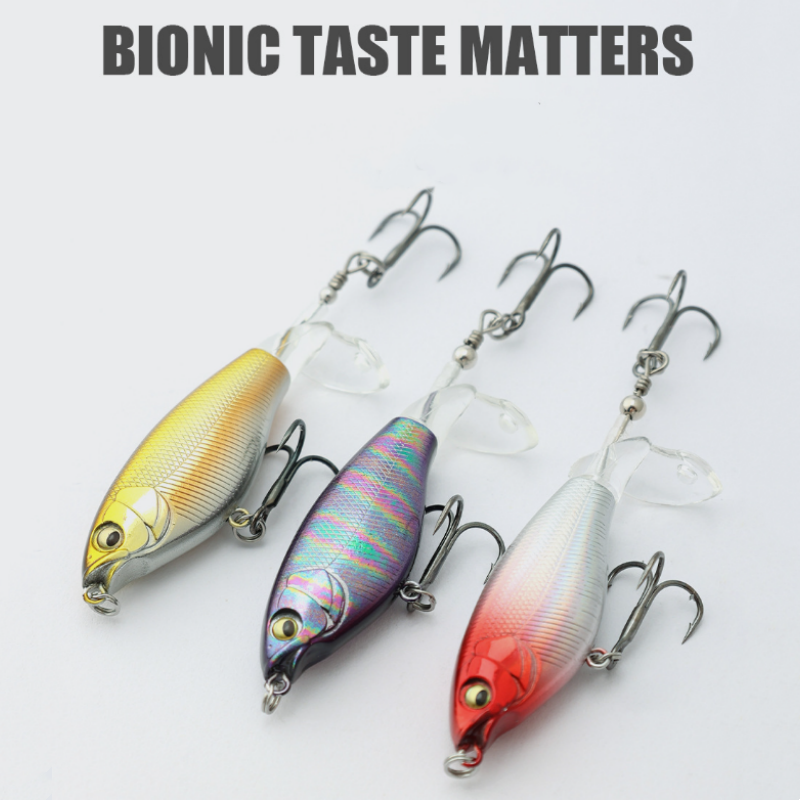 Bionic Fishing Lure Set with 3 Hooks & 360° Propeller Blade