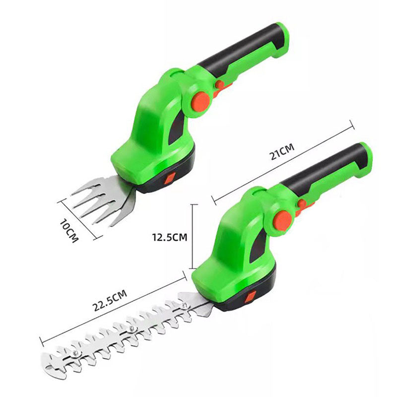 Handheld Cordless Grass Shear & Shrubbery Trimmer 2 in 1