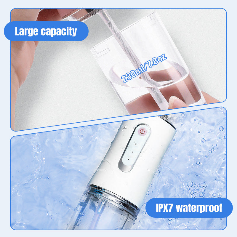 Electric pulse water flosser, powerful water flow penetrates into the teeth gaps, MAX cleaning power!