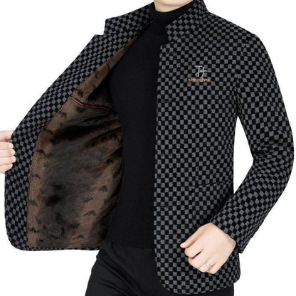 ✨Men’s Trendy Checkered Warm Jacket with Pockets