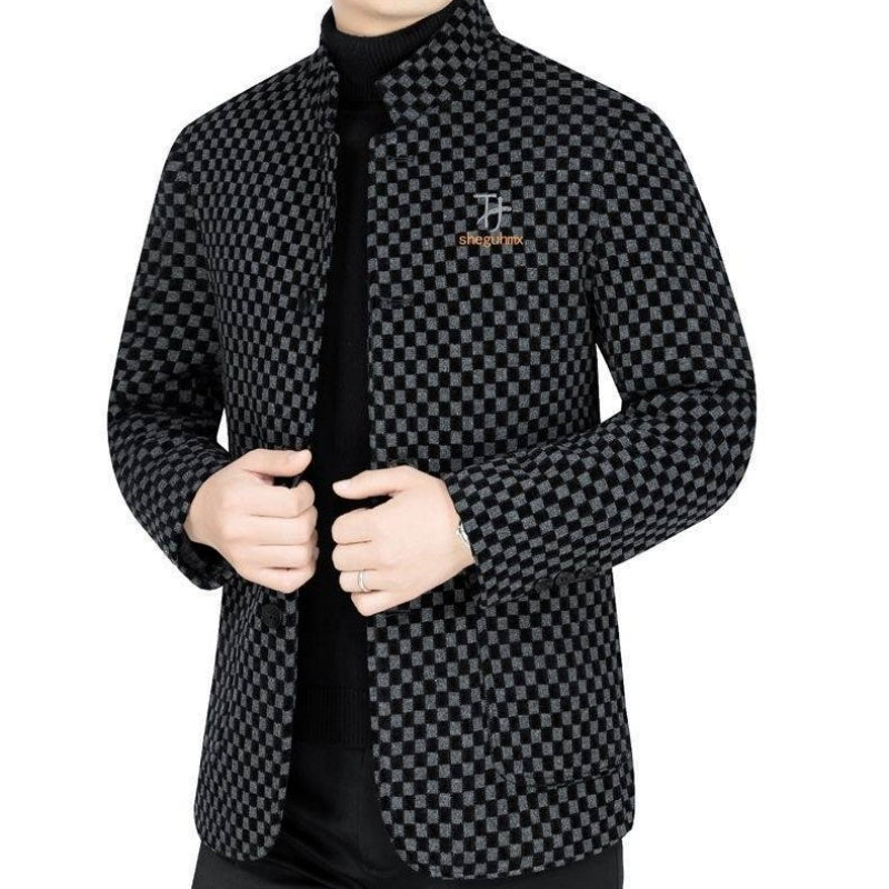 ✨Men’s Trendy Checkered Warm Jacket with Pockets