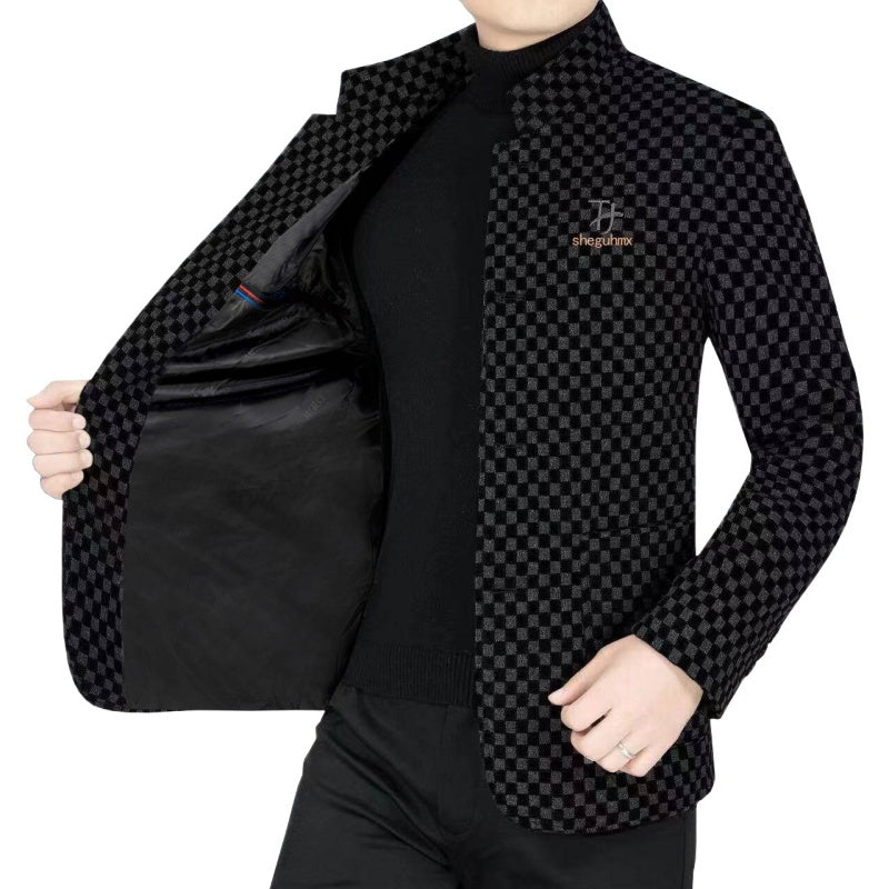 ✨Men’s Trendy Checkered Warm Jacket with Pockets