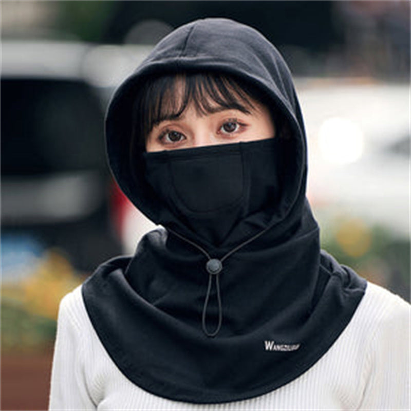 Hooded Face Mask with Neck Warmer for Cycling