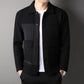 Men’s Casual Button Tweed Jacket with Lapel Collar