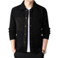 Men’s Casual Button Tweed Jacket with Lapel Collar