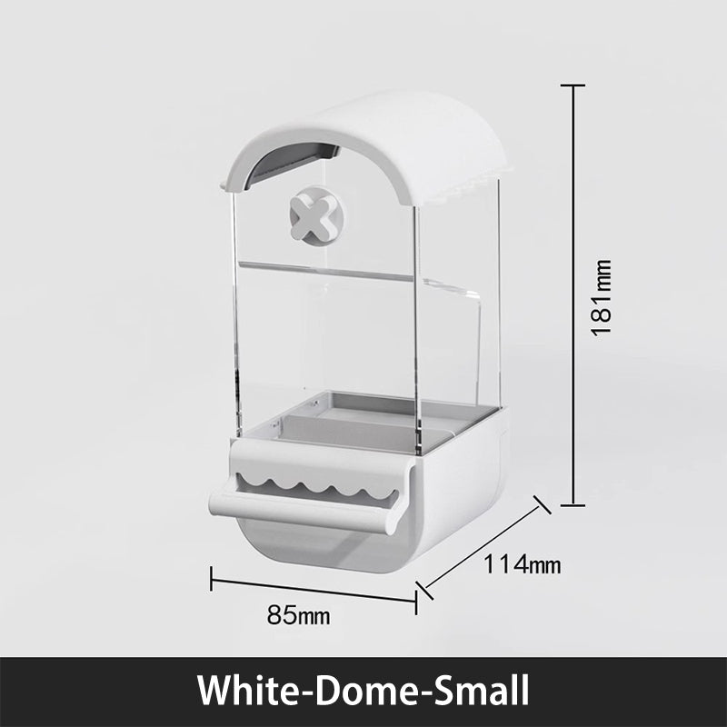 🐦Transparent Splash-Proof Automatic Bird Cage Feeder