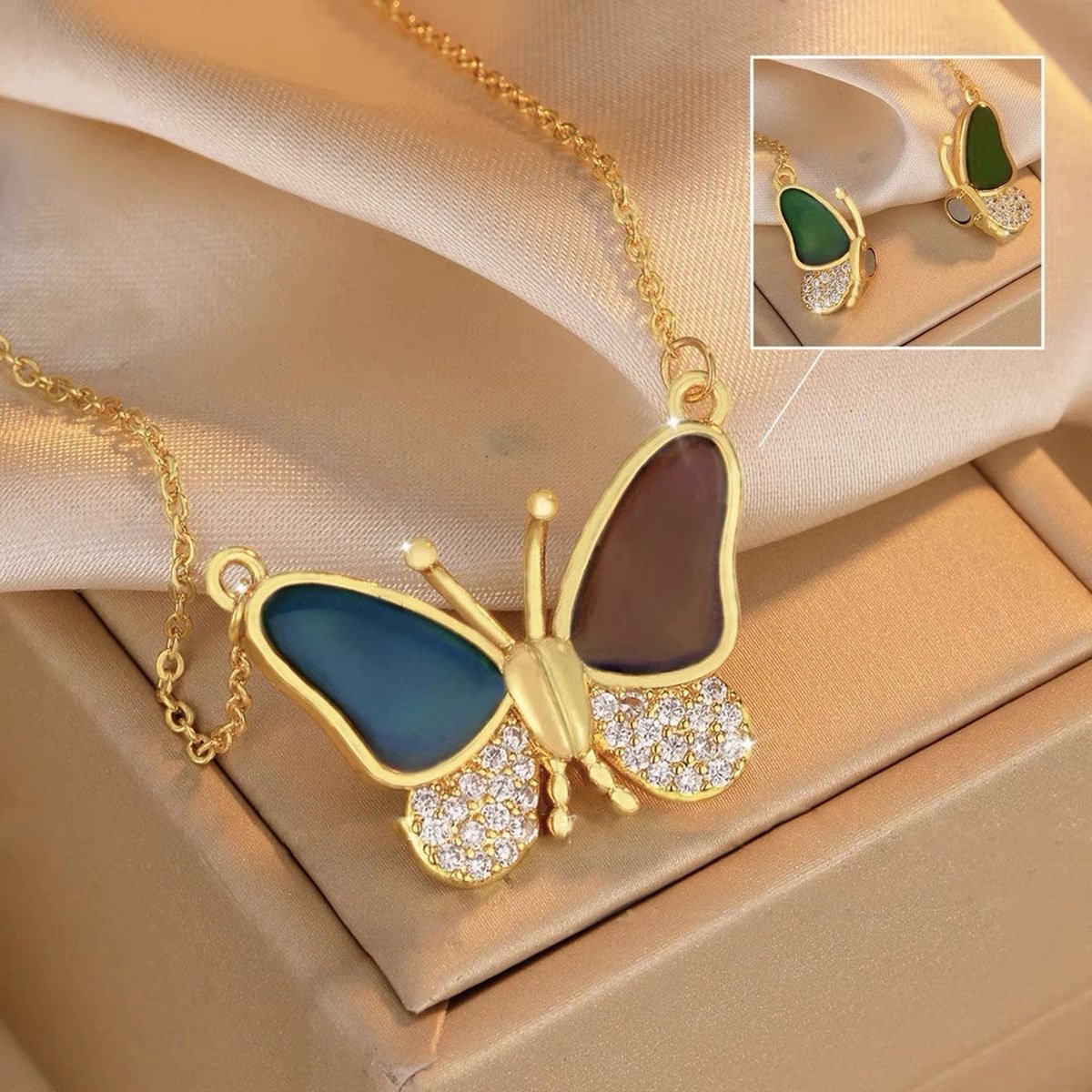 Buy 1 Get 1 Free🦋Color Changing Butterfly Necklace