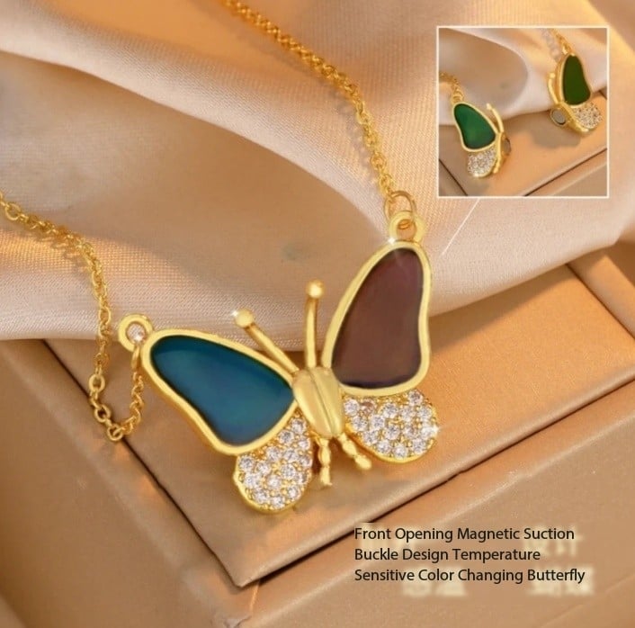 Buy 1 Get 1 Free🦋Color Changing Butterfly Necklace