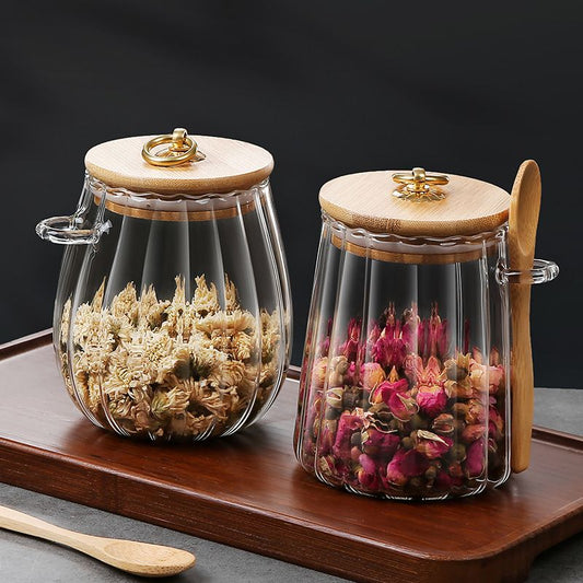 🔥Limited Time 50% OFF🔥Multipurpose Clear Sealed Glass Jar with Spoon