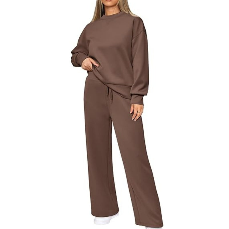 ✨Holiday Sale✨Round Neck Top Drawstring Pants 2-Piece Set