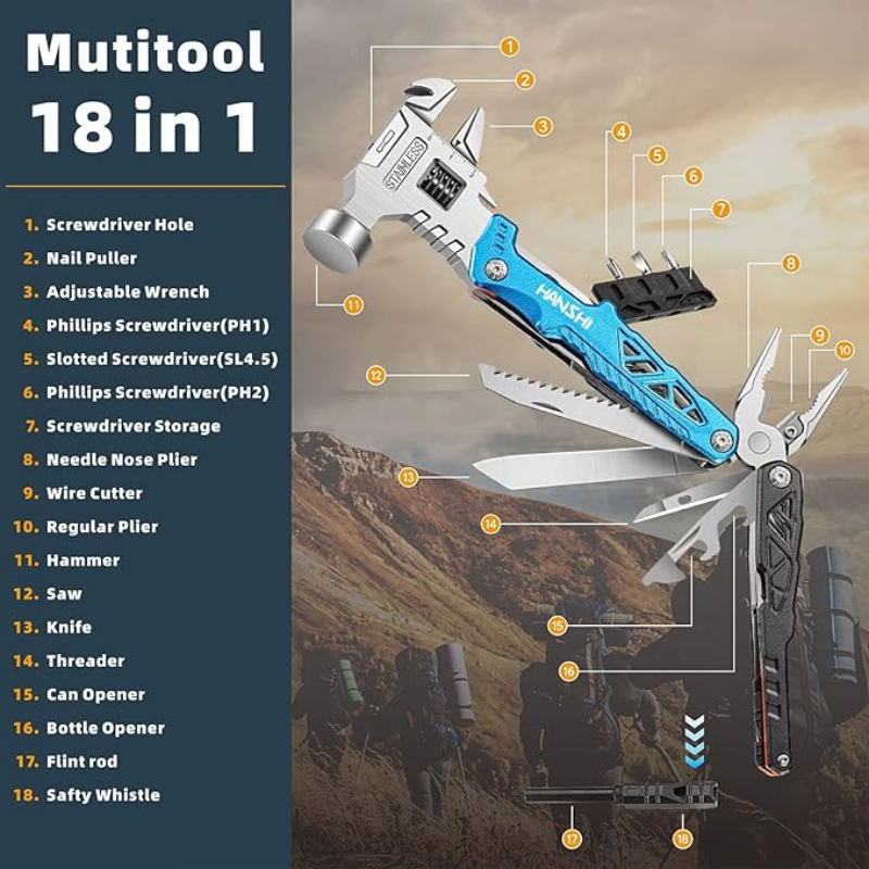 Multitool Outdoor Portable Adjustable Wrench