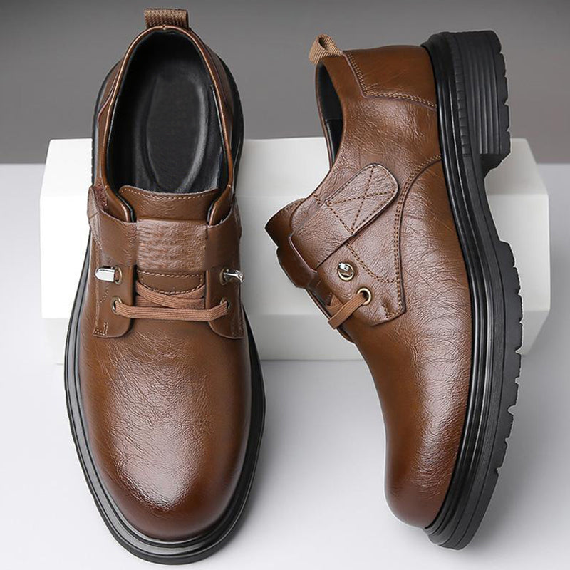 Men's Breathable Retro PU Leather Soft Sole Shoes