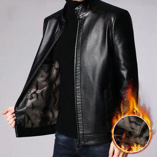 ❄️Winter Specials 58% off❄️Men’s Warm Plush Lining Leather Jacket