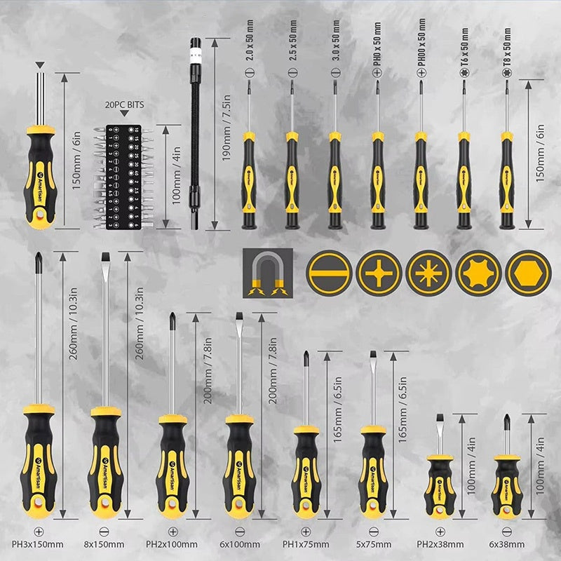 42PCS Magnetic Screwdriver Set with Case