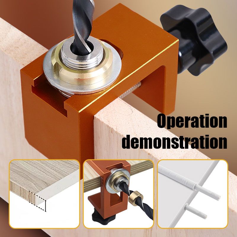 Cabinet Vertical Positioning Clamp and Drill Bill Set