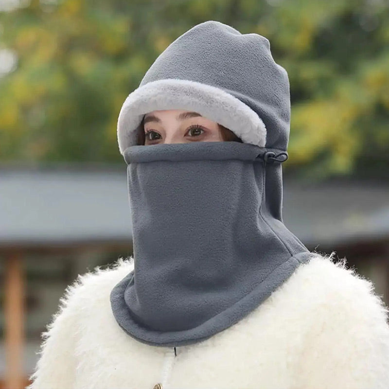 Unisex Winter Windproof Faux Fleece Cowl Hood