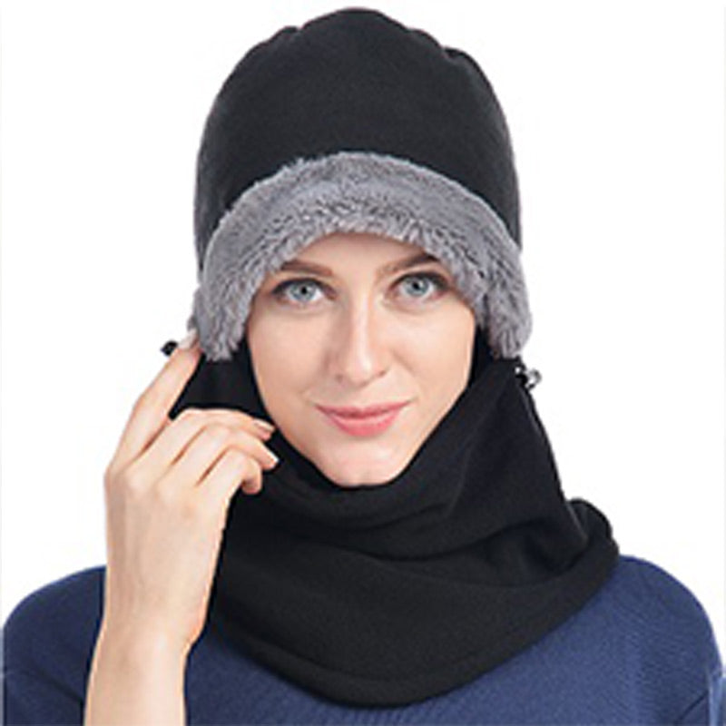 Unisex Winter Windproof Faux Fleece Cowl Hood