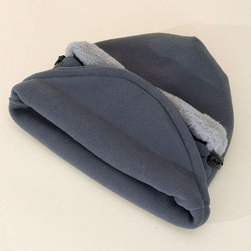 Unisex Winter Windproof Faux Fleece Cowl Hood