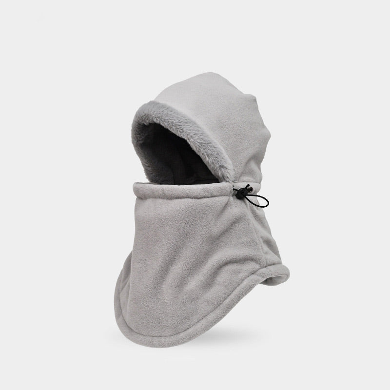 Unisex Winter Windproof Faux Fleece Cowl Hood