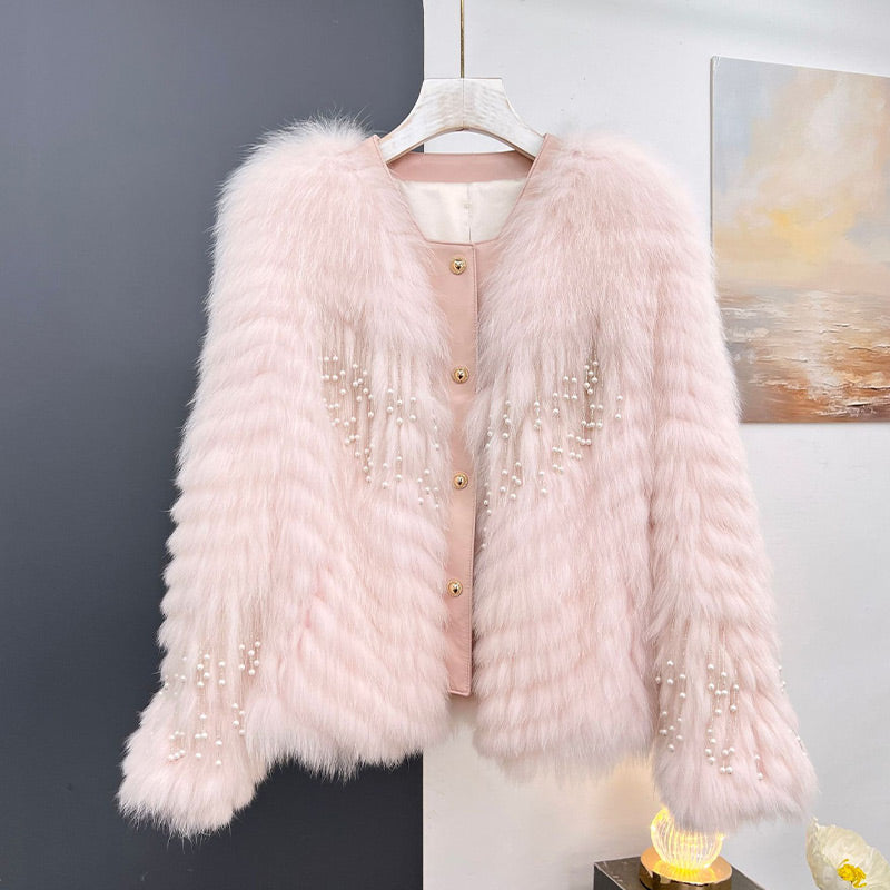 Women's Button-Down Fluffy Short Coat