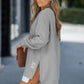 🔥Hot Promotion 49% OFF🔥Casual Long Sleeve Zipper Slit Oversized Sweatshirt