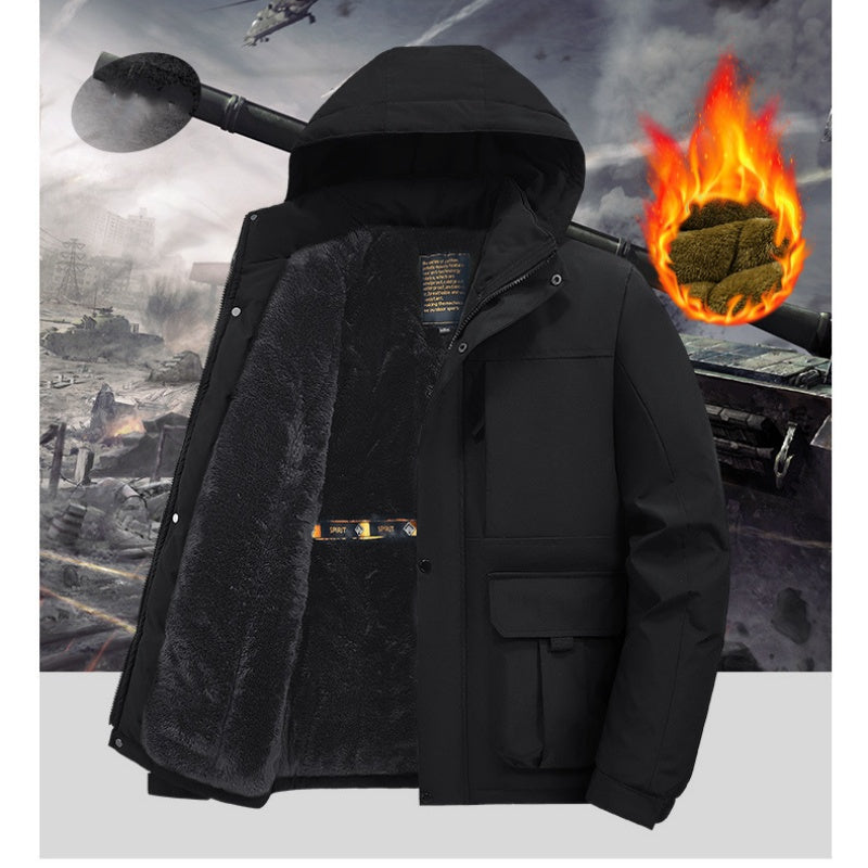 Men's Warm Waterproof Hooded Jacket