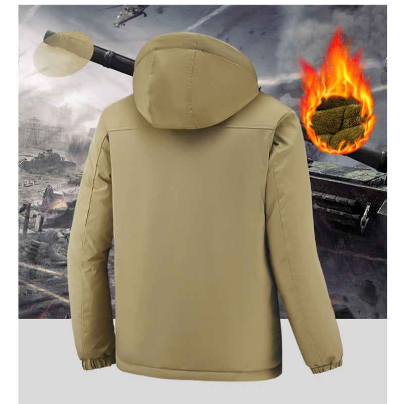 Men's Warm Waterproof Hooded Jacket