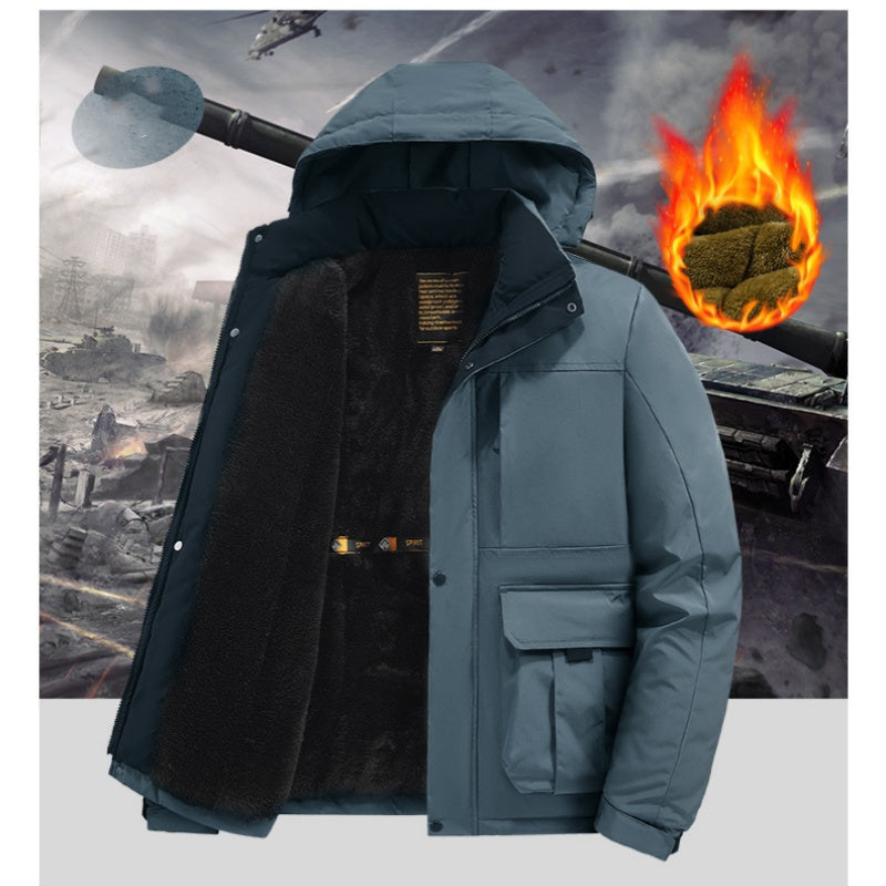 Men's Warm Waterproof Hooded Jacket