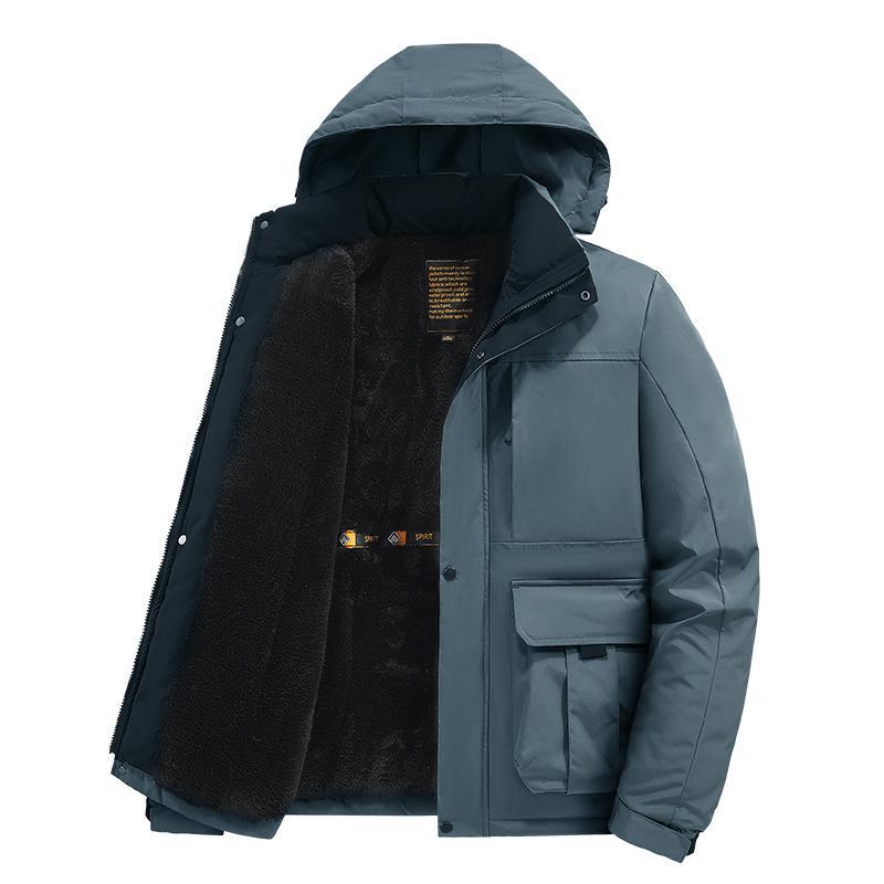 Men's Warm Waterproof Hooded Jacket