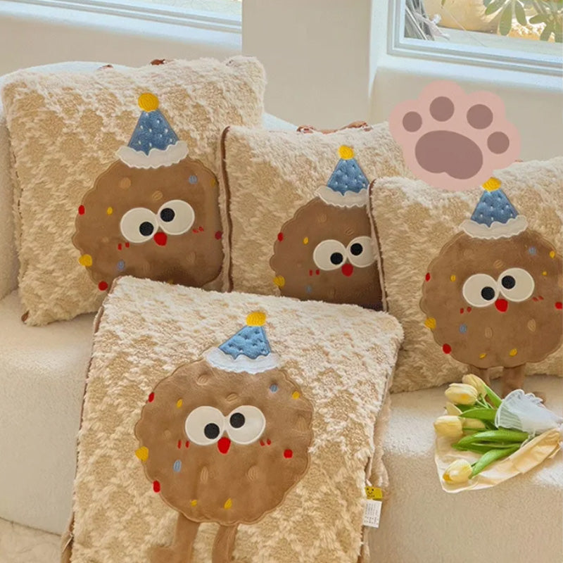 Cartoon 2 in 1 Convertible Plush Quilt  Pillow