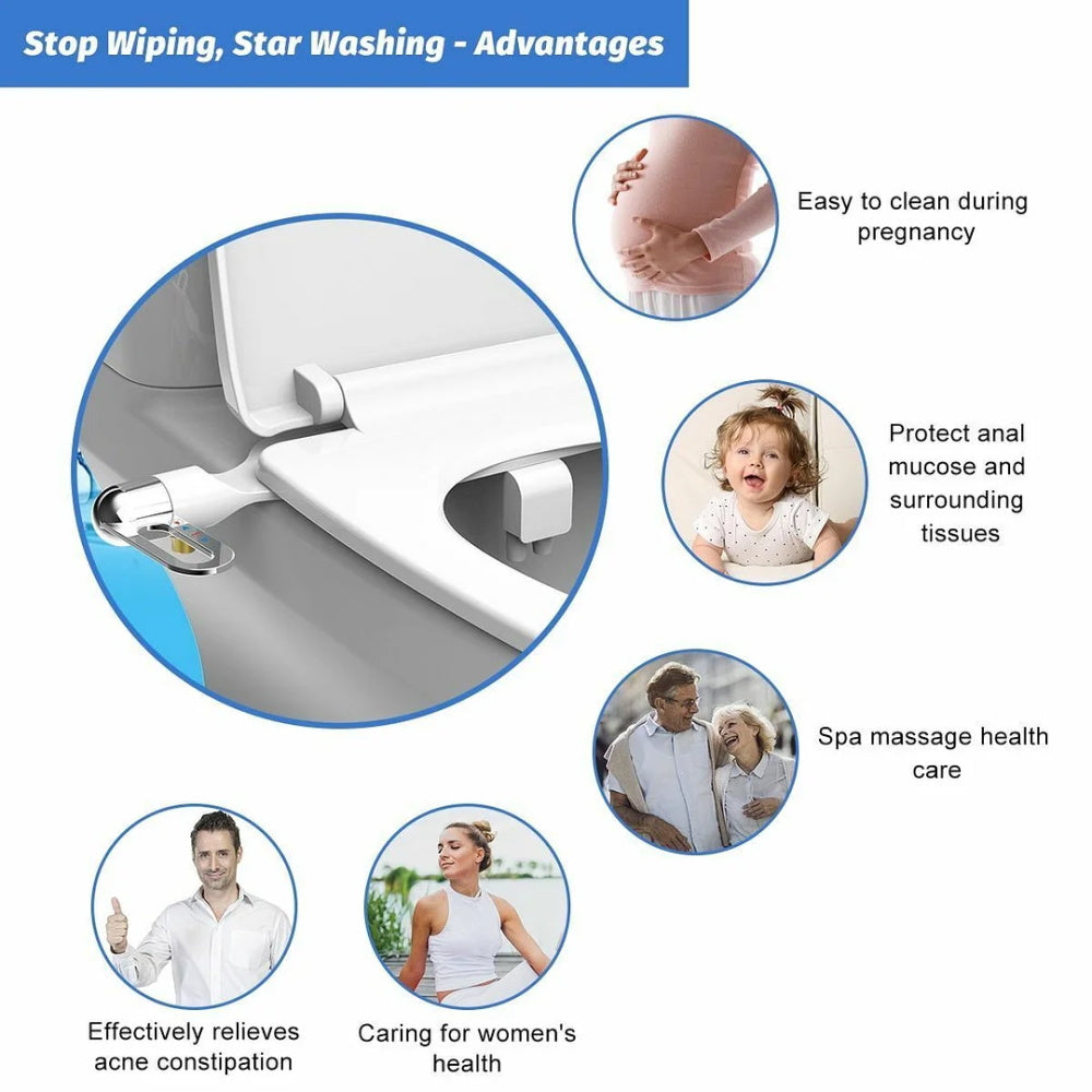 Bathroom Non-electric bidet with double spray head Toilet cleaner Bidet Hygienic self-cleaning bidet