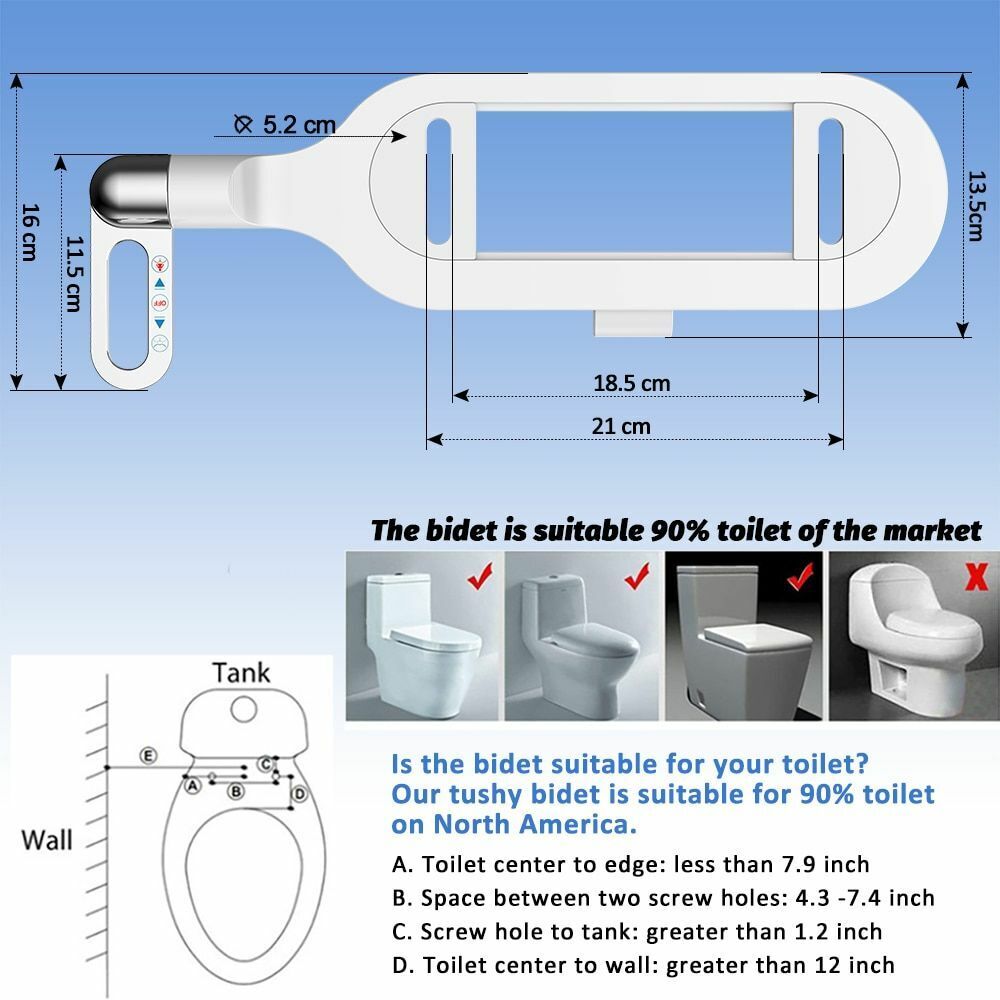 Bathroom Non-electric bidet with double spray head Toilet cleaner Bidet Hygienic self-cleaning bidet