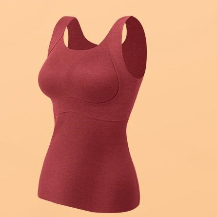 Women's Thermal Tank Top with Built-In Bra