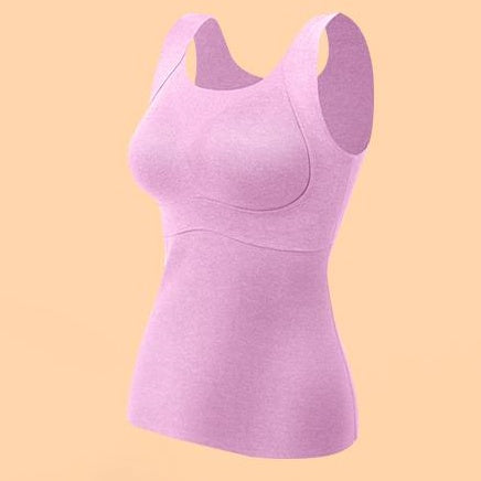 Women's Thermal Tank Top with Built-In Bra