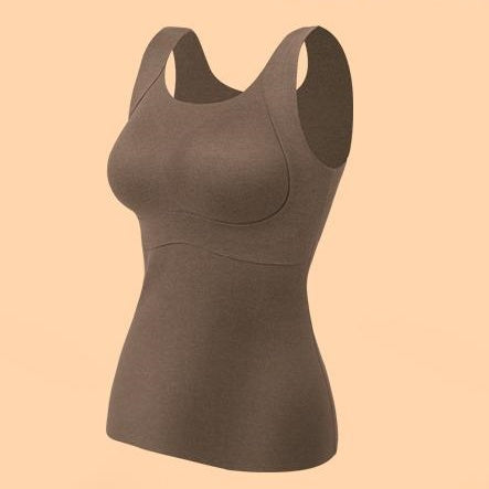 Women's Thermal Tank Top with Built-In Bra