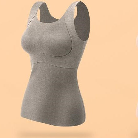 Women's Thermal Tank Top with Built-In Bra