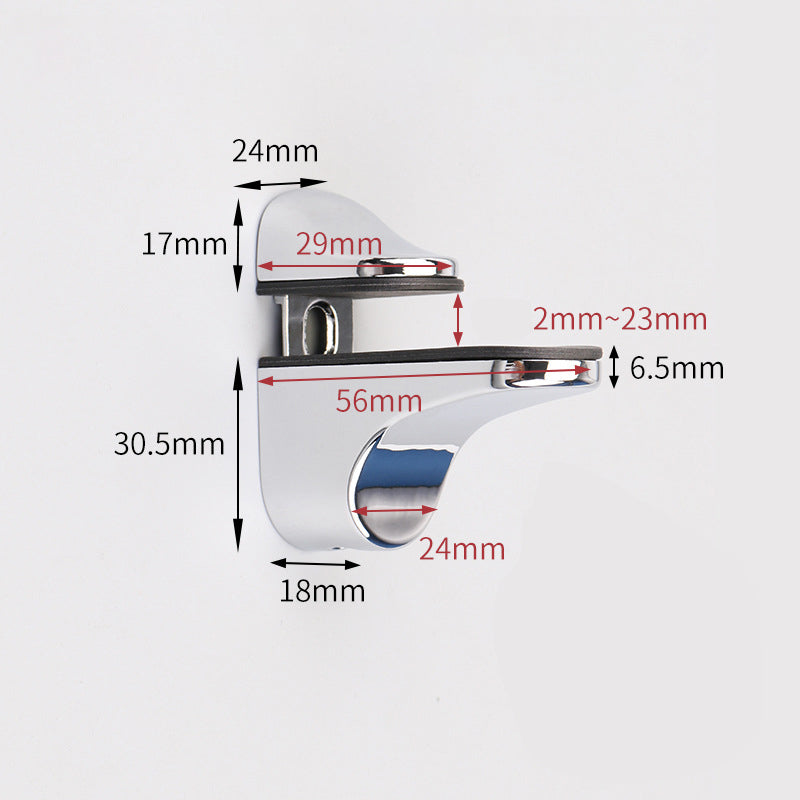 Adjustable Clamp Shelf Bracket for Wood & Glass