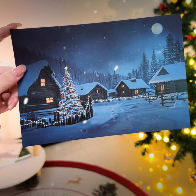 Creative Christmas Greeting Card with Temperature Change