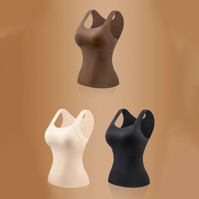 📢50%  OFF!⏰Women’s U-Neck Thermal Tank with Built-In Bra – Warm, Supportive & Braless Comfort ❄️❤️