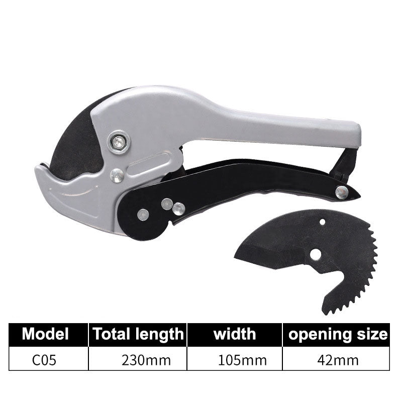 Wide Jaw PVC Pipe Cutter with Safety Lock