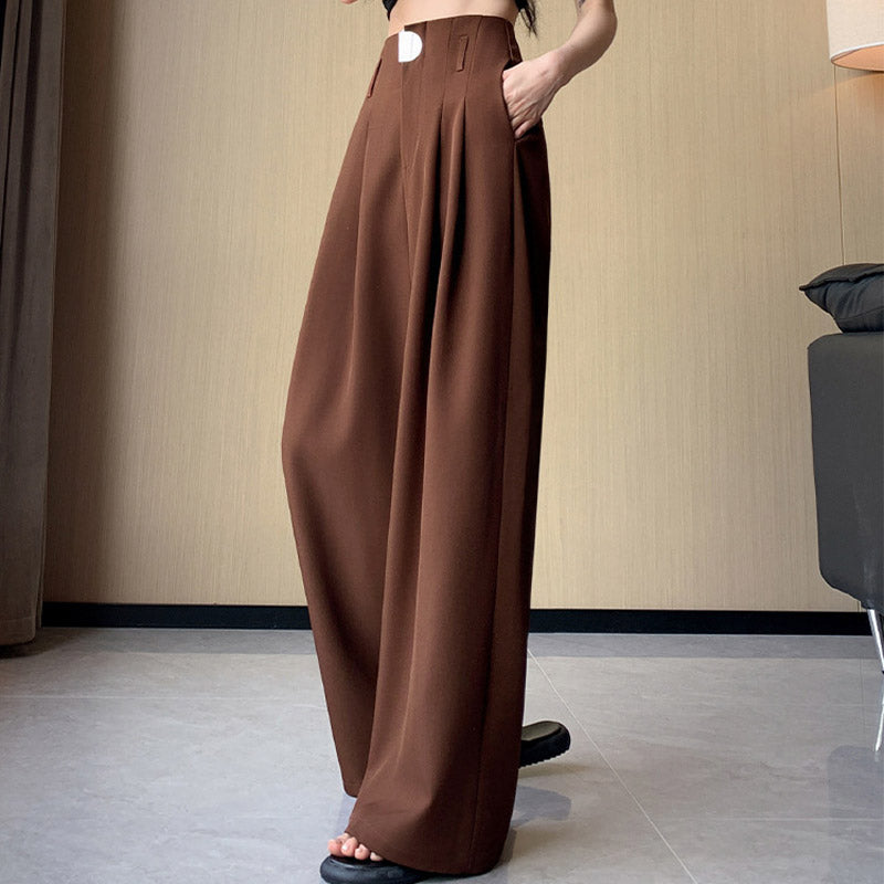 Women's High-Waisted Wide-Leg Suit Pants