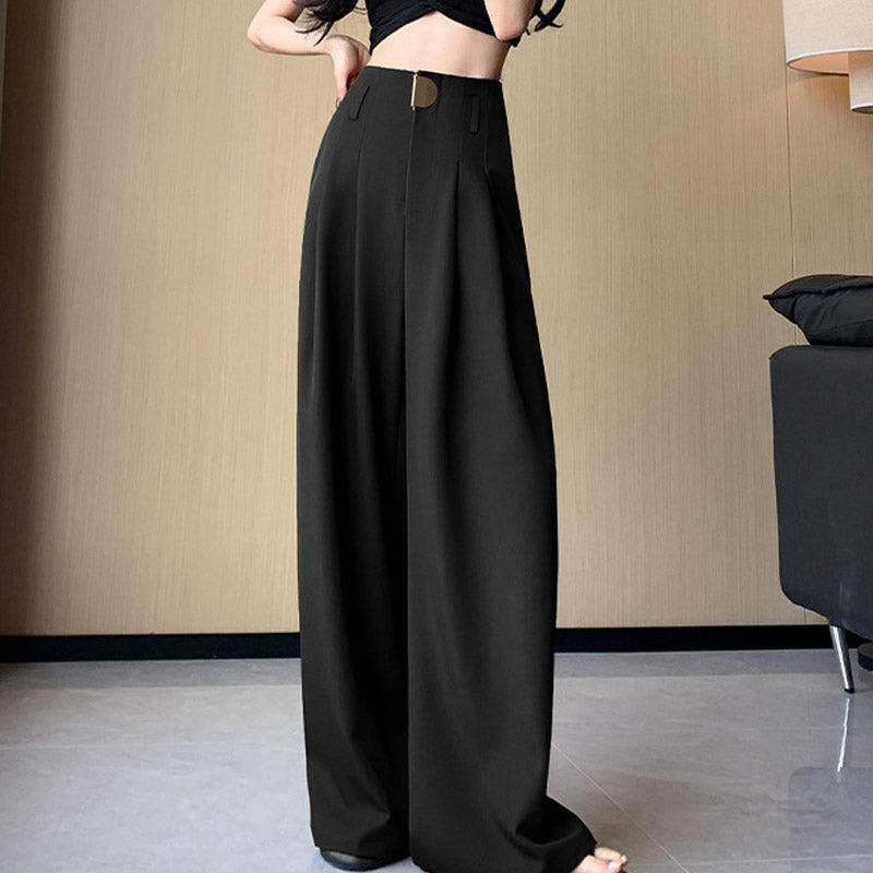 Women's High-Waisted Wide-Leg Suit Pants